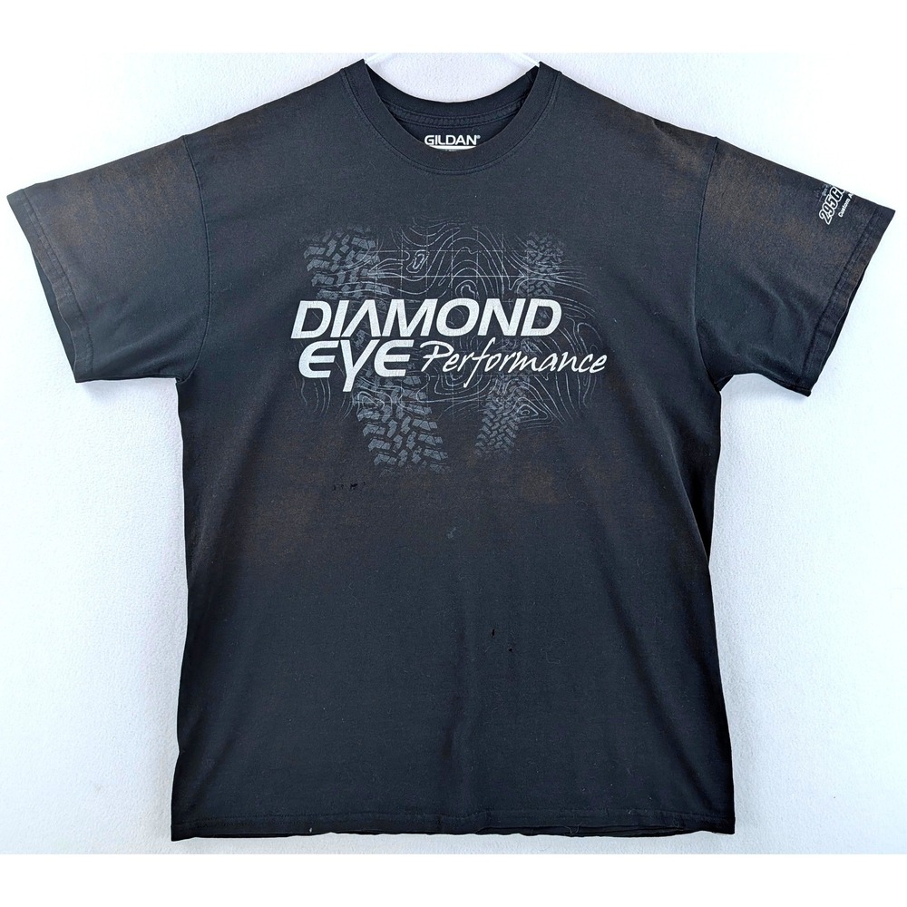 Gildan Diamond Eye Performance T-Shirt Mens Large Black Graphic Overlanding Tee